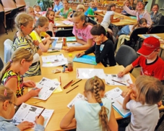 Nodarbina bērnus rajona bibliotēkā