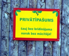 Par zīmes „Privātīpašums” traktējumu