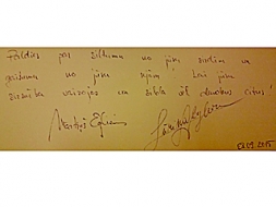 „Viss atnāk pats un notiek pats” (I. Ziedonis)