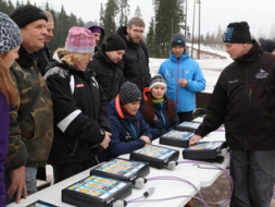 Biatlona šautuvē uzstādīti elektroniskie mērķi
