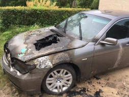 Nodeg automašīna Sauleskalnā