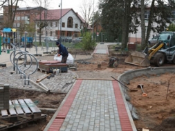 Norit būvdarbi skvērā un Brāļu kapos