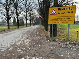 Ceļa remontam noteikts tehnoloģiskais pārtraukums