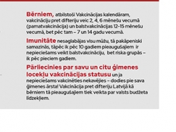 Sargi sevi — vakcinējies pret difteriju!