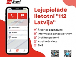 Aicina iedzīvotājus lejupielādēt lietotni „112 Latvija”