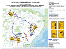 Satiksmes ierobežojumi uz ceļa Meirāni—Degumnieki—Zvidziena