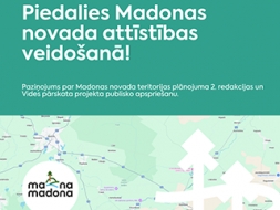 Paziņojums par Madonas novada teritorijas plānojuma 2. redakcijas un Vides pārskata projekta publisko apspriešanu